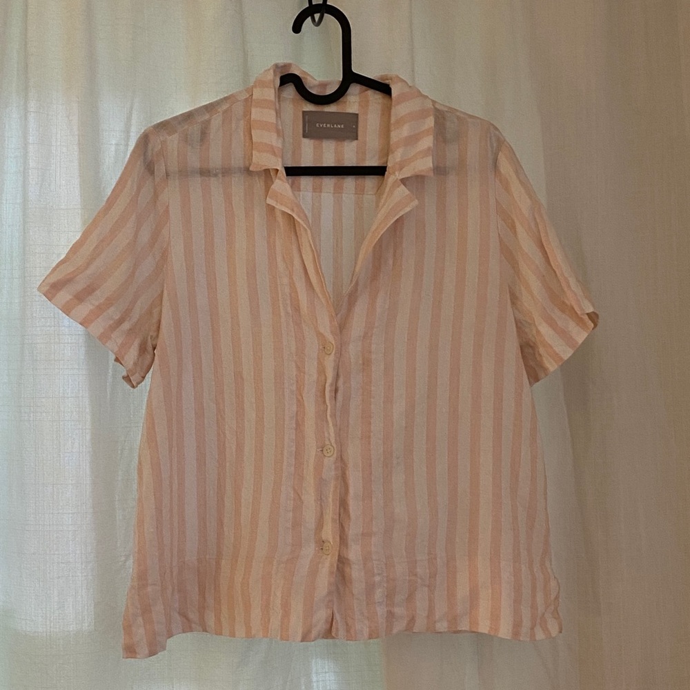 Everlane Boxy Linen Short Sleeved Shirt